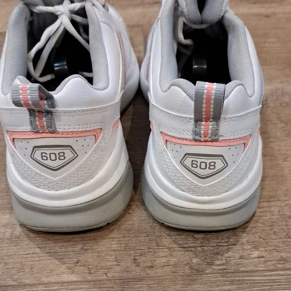 New Balance 608 White with Pink Accents - Picture 6 of 15